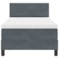 vidaXL Letto a box con Materasso e LED Grigio Scuro 90x190 cm Velluto vidaXL Letto a box con Materasso e LED Grigio Scuro 90x190 cm Velluto