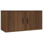 Set Mobili Porta TV 3 pz Rovere Marrone in Legno Multistrato Set Mobili Porta TV 3 pz Rovere Marrone in Legno Multistrato