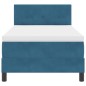 vidaXL Letto a Box con Materasso e LED Blu Scuro 90x190 cm Velluto