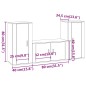 Set Mobili Porta TV 3 pz Rovere Marrone in Legno Multistrato Set Mobili Porta TV 3 pz Rovere Marrone in Legno Multistrato