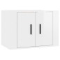 Set di Mobili Porta TV 2 pz Bianco Lucido in Legno Multistrato Set di Mobili Porta TV 2 pz Bianco Lucido in Legno Multistrato