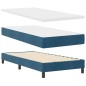 vidaXL Letto Box Spring con Materasso e LED Blu Scuro 100x200 cm Velluto vidaXL Letto Box Spring con Materasso e LED Blu Scuro 100x200 cm Velluto