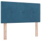 vidaXL Letto Box Spring con Materasso e LED Blu Scuro 100x200 cm Velluto vidaXL Letto Box Spring con Materasso e LED Blu Scuro 100x200 cm Velluto