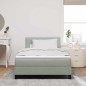 vidaXL Letto a Box Spring con Materasso e LED Grigio Chiaro 120x190 cm Velluto