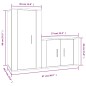 Set di Mobili Porta TV 2 pz Bianco Lucido in Legno Multistrato Set di Mobili Porta TV 2 pz Bianco Lucido in Legno Multistrato