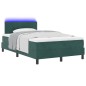 vidaXL Letto a Molle con Materasso & LED Verde Scuro 120x190 cm Velluto vidaXL Letto a Molle con Materasso & LED Verde Scuro 120x190 cm Velluto