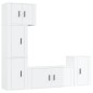 Set di Mobili Porta TV 5 pz Bianco Lucido in Legno Multistrato Set di Mobili Porta TV 5 pz Bianco Lucido in Legno Multistrato