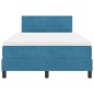 vidaXL Letto Box Spring con Materasso & LED Blu Scuro 120x190 cm Velluto