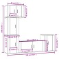 Set di Mobili Porta TV 5 pz Bianco Lucido in Legno Multistrato Set di Mobili Porta TV 5 pz Bianco Lucido in Legno Multistrato