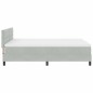 vidaXL Letto Box Spring con Materasso e Luce LED Grigio Chiaro 140x190 cm Velluto