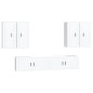 Set di Mobili Porta TV 6 pz Bianco in Legno Multistrato Set di Mobili Porta TV 6 pz Bianco in Legno Multistrato
