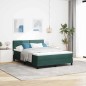 vidaXL Letto a Box con Materasso e LED Verde Scuro 140x190 cm Velluto vidaXL Letto a Box con Materasso e LED Verde Scuro 140x190 cm Velluto
