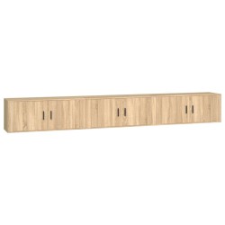 Mobili Porta TV a Parete 3 pz Rovere Sonoma 100x34,5x40 cm