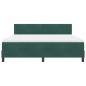 vidaXL Letto a molla box con materasso e LED Verde scuro 180x200 cm in velluto