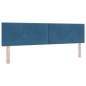 vidaXL Letto a Box con Materasso e LED Blu Scuro 180x200 cm Velluto