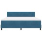 vidaXL Letto a Box con Materasso e LED Blu Scuro 180x200 cm Velluto