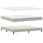 vidaXL Letto con Sottospranga e Materasso & Luce LED Grigio Chiaro 200x200 cm Velluto vidaXL Letto con Sottospranga e Materasso & Luce LED Grigio Chiaro 200x200 cm Velluto