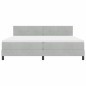 vidaXL Letto con Sottospranga e Materasso & Luce LED Grigio Chiaro 200x200 cm Velluto vidaXL Letto con Sottospranga e Materasso & Luce LED Grigio Chiaro 200x200 cm Velluto