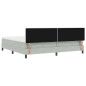 vidaXL Letto con Sottospranga e Materasso & Luce LED Grigio Chiaro 200x200 cm Velluto vidaXL Letto con Sottospranga e Materasso & Luce LED Grigio Chiaro 200x200 cm Velluto