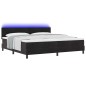 vidaXL Letto con Box Spring e Materasso & LED Nero 200x200 cm Velluto vidaXL Letto con Box Spring e Materasso & LED Nero 200x200 cm Velluto