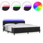 vidaXL Letto con Box Spring e Materasso & LED Nero 200x200 cm Velluto vidaXL Letto con Box Spring e Materasso & LED Nero 200x200 cm Velluto