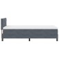 vidaXL Struttura letto a molle con materasso e LED grigio scuro 90x200 cm in velluto