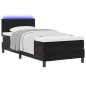 vidaXL Letto a Molle con Materasso e LED Nero 90x200 cm Velluto vidaXL Letto a Molle con Materasso e LED Nero 90x200 cm Velluto