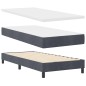vidaXL Letto Box Spring con Materasso e LED Grigio Scuro 100x200 cm Velluto vidaXL Letto Box Spring con Materasso e LED Grigio Scuro 100x200 cm Velluto