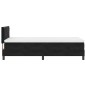 Letto a Mola con Materasso e LED Nero 100x200 cm Velluto Letto a Mola con Materasso e LED Nero 100x200 cm Velluto