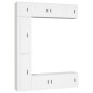 Set di Mobili Porta TV 7 pz Bianco in Legno Multistrato Set di Mobili Porta TV 7 pz Bianco in Legno Multistrato