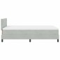 vidaXL Letto con Rete a Molla e Materasso & Luce LED Grigio Chiaro 120x190 cm Velluto