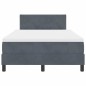 vidaXL Letto Box Spring con Materasso e LED Grigio Scuro 120x190 cm Velluto vidaXL Letto Box Spring con Materasso e LED Grigio Scuro 120x190 cm Velluto