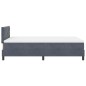 vidaXL Letto Box Spring con Materasso e LED Grigio Scuro 120x190 cm Velluto vidaXL Letto Box Spring con Materasso e LED Grigio Scuro 120x190 cm Velluto