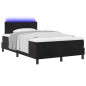 vidaXL Letto Box Spring con Materasso e LED Nero 120x190 cm Velluto