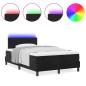 vidaXL Letto Box Spring con Materasso e LED Nero 120x190 cm Velluto