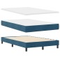 vidaXL Letto a Molle con Materasso e LED Blu Scuro 120x190 cm Velluto