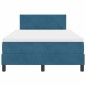 vidaXL Letto a Molle con Materasso e LED Blu Scuro 120x190 cm Velluto