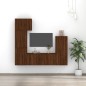 Set Mobili Porta TV 5 pz Rovere Marrone in Legno Multistrato Set Mobili Porta TV 5 pz Rovere Marrone in Legno Multistrato