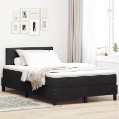 vidaXL letto a molle con materasso e LED nero 120x200 cm velluto