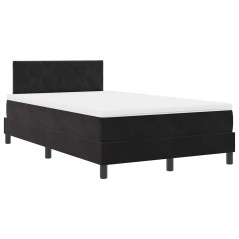 vidaXL letto a molle con materasso e LED nero 120x200 cm velluto