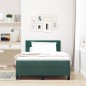 vidaXL Letto Box Spring con Materasso & LED Verde Scuro 120x200 cm Velluto