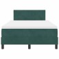 vidaXL Letto Box Spring con Materasso & LED Verde Scuro 120x200 cm Velluto
