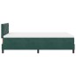vidaXL Letto Box Spring con Materasso & LED Verde Scuro 120x200 cm Velluto