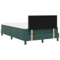 vidaXL Letto Box Spring con Materasso & LED Verde Scuro 120x200 cm Velluto