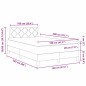 vidaXL Letto Box Spring con Materasso & LED Verde Scuro 120x200 cm Velluto