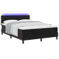 vidaXL Letto Box Spring con Materasso e LED Nero 140x190 cm Velluto vidaXL Letto Box Spring con Materasso e LED Nero 140x190 cm Velluto