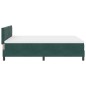 vidaXL Letto Box Spring con Materasso e LED Verde Scuro 140x190 cm Velluto vidaXL Letto Box Spring con Materasso e LED Verde Scuro 140x190 cm Velluto
