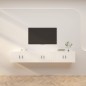 Mobili Porta TV a Parete 3 pz Bianco 80x34,5x40 cm Mobili Porta TV a Parete 3 pz Bianco 80x34,5x40 cm