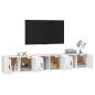 Mobili Porta TV a Parete 3 pz Bianco 80x34,5x40 cm Mobili Porta TV a Parete 3 pz Bianco 80x34,5x40 cm