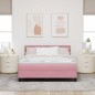 Letto Box Spring vidaXL con Materasso e LED Rosa 160x200 cm in Velluto Letto Box Spring vidaXL con Materasso e LED Rosa 160x200 cm in Velluto
